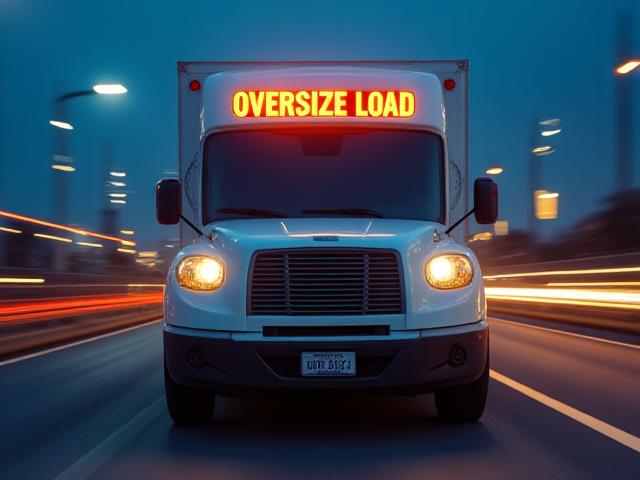 Pilot vehicle with safety lighting for oversized loads